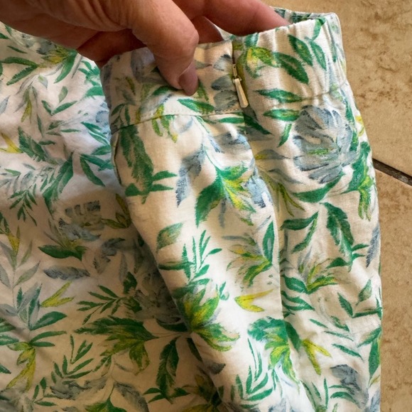 Uniqlo women’s off white floral print Linen Blend Skort size XL - Picture 5 of 7